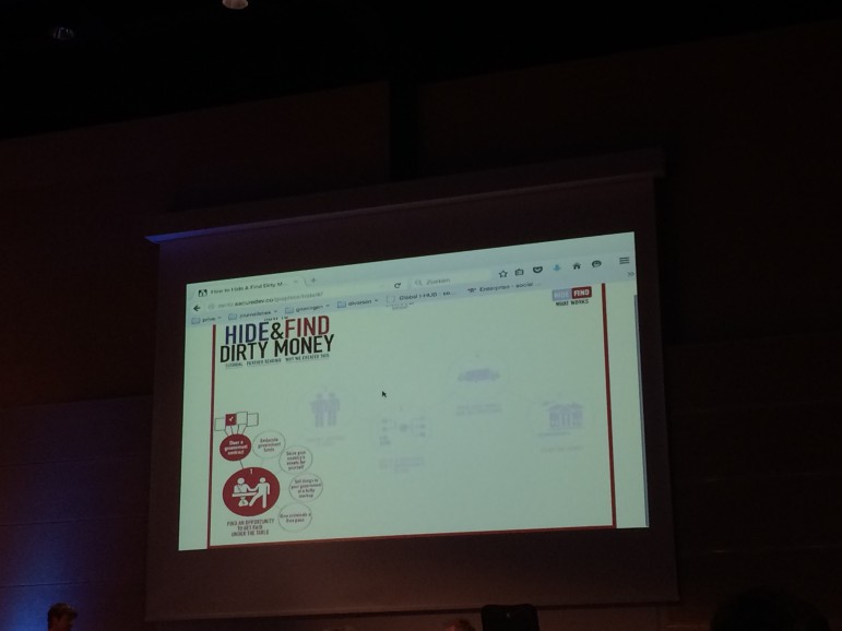 The interactive guide: Hide and Find Dirty Money, presented by Jim Mintz.