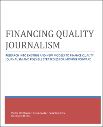 Financing Quality Journalism